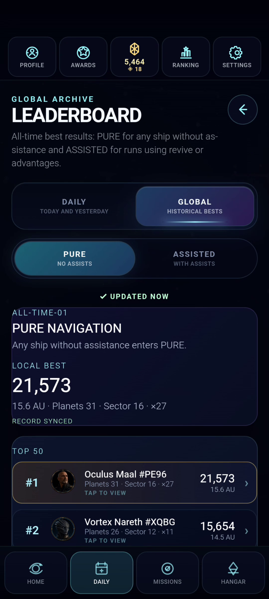 ORB1TAL Global Leaderboard