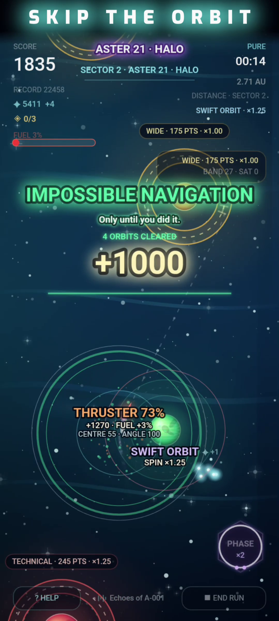 ORB1TAL Skip the Orbit gameplay